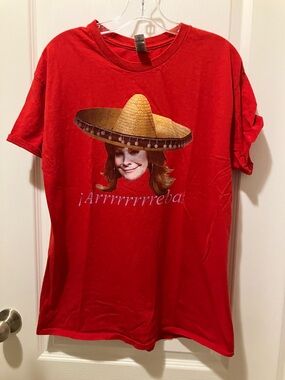 Red Graphic Short Sleeve Tee - Women